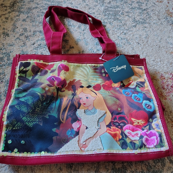 Disney Red Alice in Wonderland Tote Bag - Picture 2 of 8